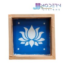 Lotus Rangoli Stencil 5*5inch (Teak wood)