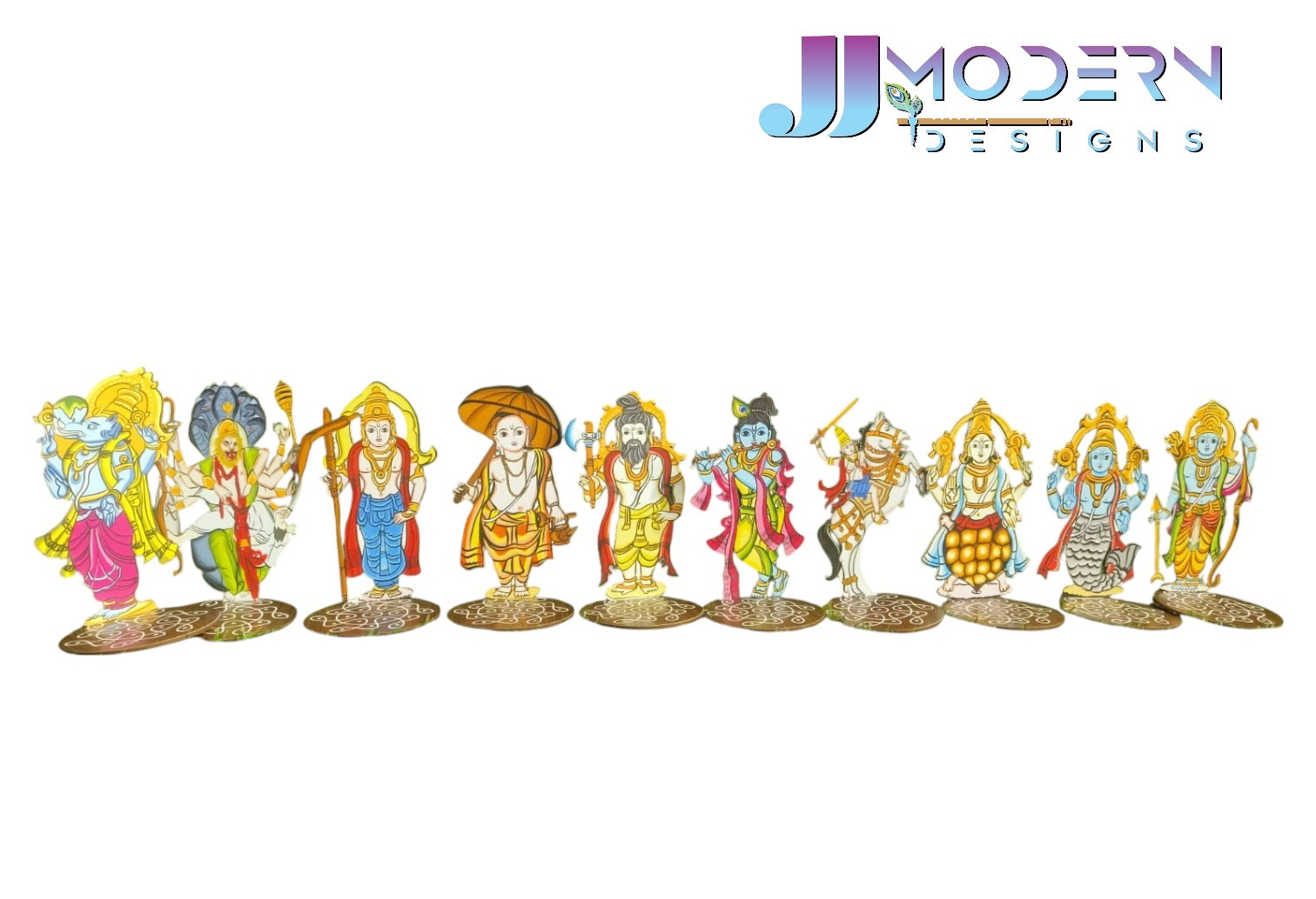 Dasavatharam MDF with Diya Stand