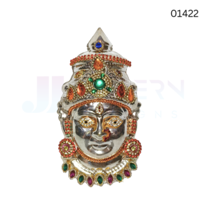 Varalakshmi silver Face | 7 inch | Synthetic | 01422