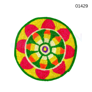 Rangoli mat | 25 inch | Synthetic | 01429
