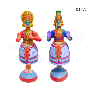 Kathakali Ramar & Kirushnar Dancing Doll | 21 inch | PM | 01477