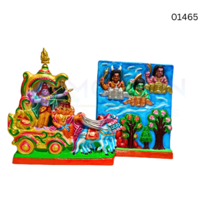 Tripura Samharam | 16 inch | 	Paper Mache | 01465
