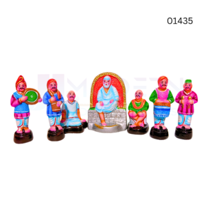 Sai Baba Bhajans set | 7 inch | Paper Mache | 01435