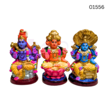 Sivan Bhirma Vishnu| 11 inch | Clay | 01556
